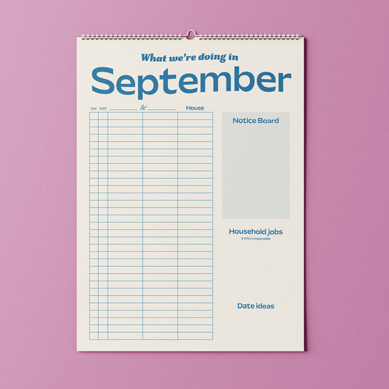 Undated Couple's Planner A3 Calendar PRE ORDER