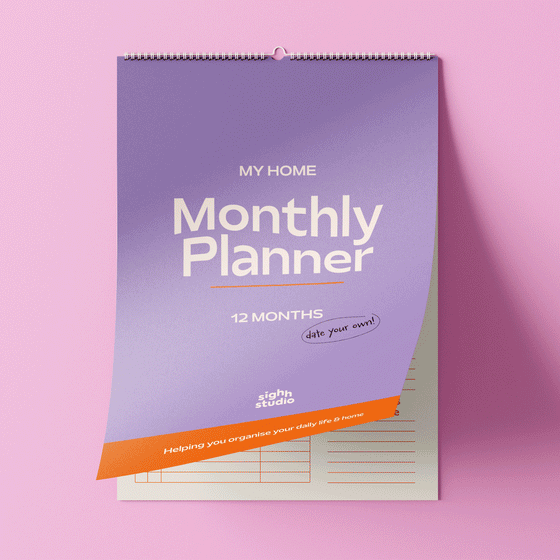 My Home Monthly Planner | A3 Undated Calendar