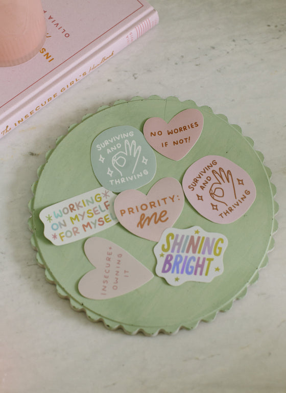 Surviving And Thriving (Teal) Sticker Stickers sighh 