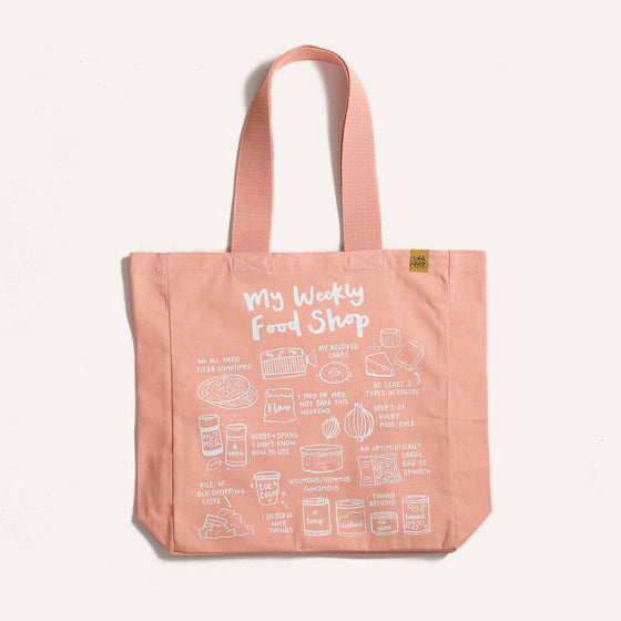 My Weekly Food Shop Tote Bag Tote bag sighh Pink 