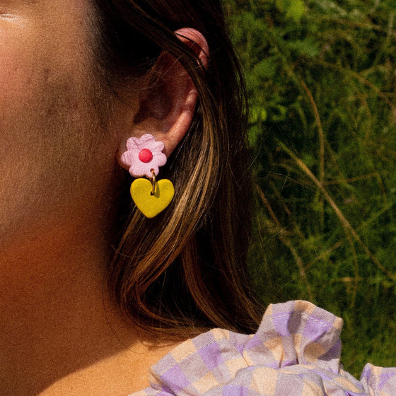 Ditsy Lover Polymer Earrings Earrings sighh 