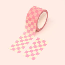  Chunky Pink Checkered Washi Tape 25mm Washi Tape sighh 