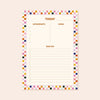A5 Multicolour Checkered Today Planner Desk pad sighh 