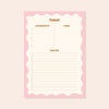 A5 Pink Wavey Today Planner Desk pad sighh 