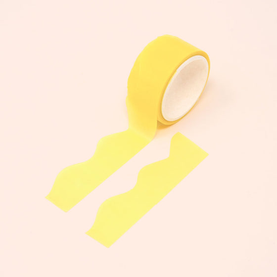 Yellow Wavey Shaped Washi Tape 21mm Washi Tape sighh 